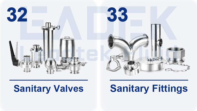 LEADTEK Sanitary Valves and Sanitary Fittings LEADTEK Sanitary Valves and Sanitary Fittings