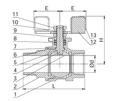 2PC Threaded Ball Valve 2PC Threaded Ball Valve